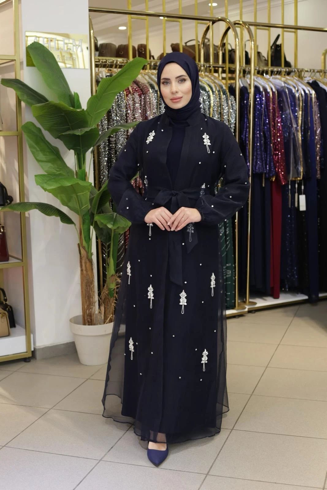 DALYA TAŞLI ABAYA TAKIM 5210 KOD