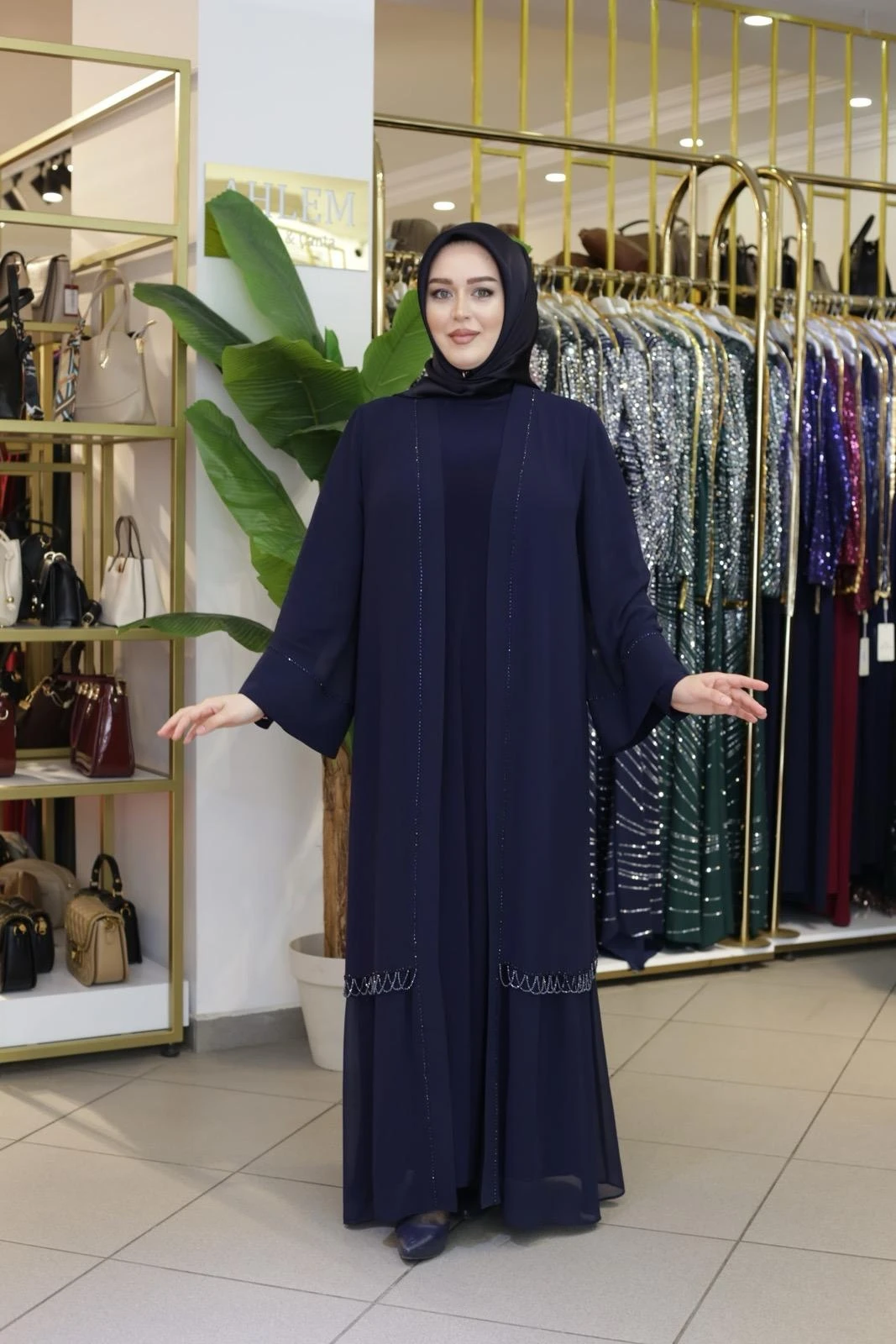 ŞİFON ABAYA TAKIM 3569 KOD