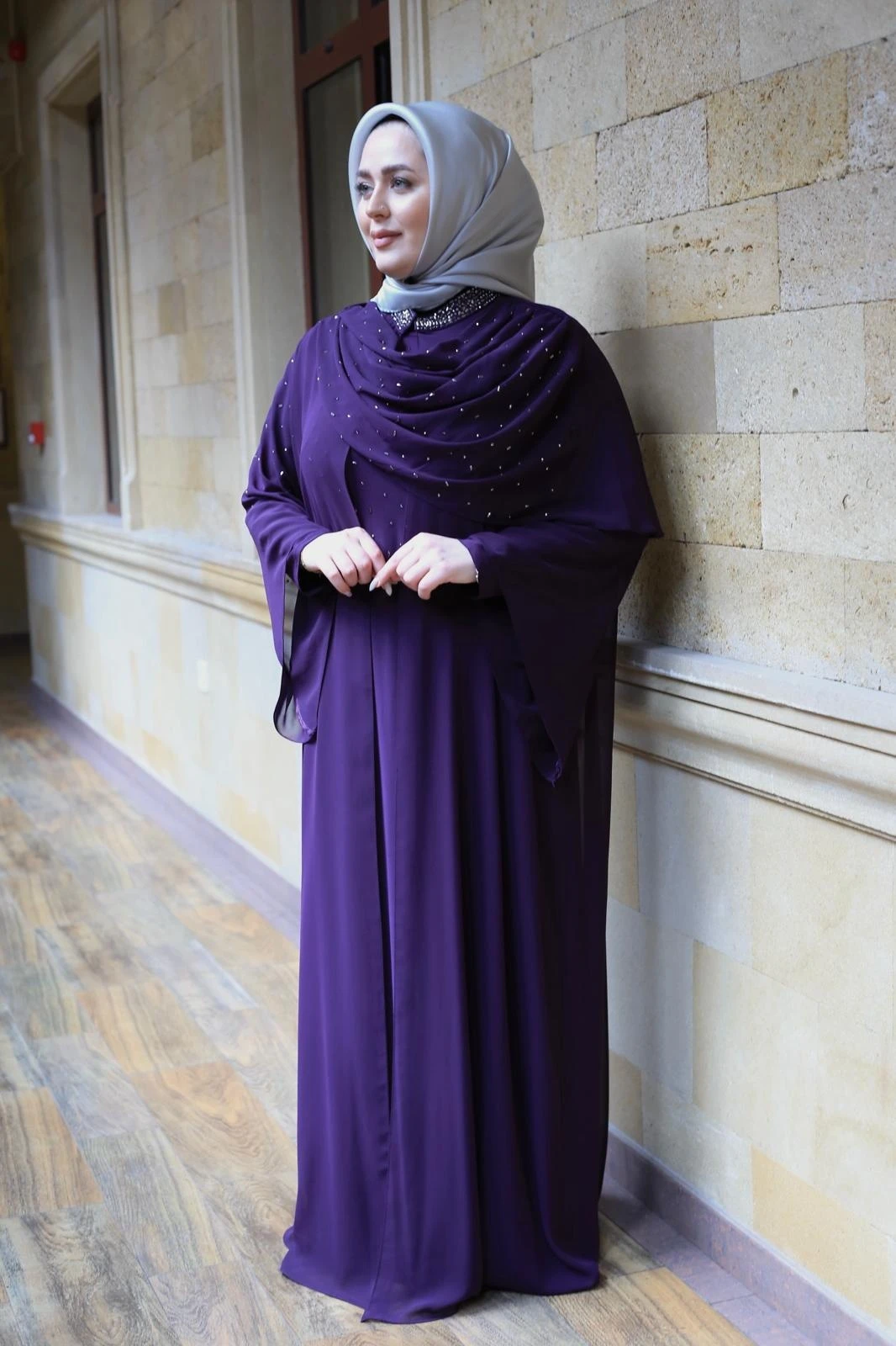 TAŞLI ABAYA TAKIM 6167 KOD