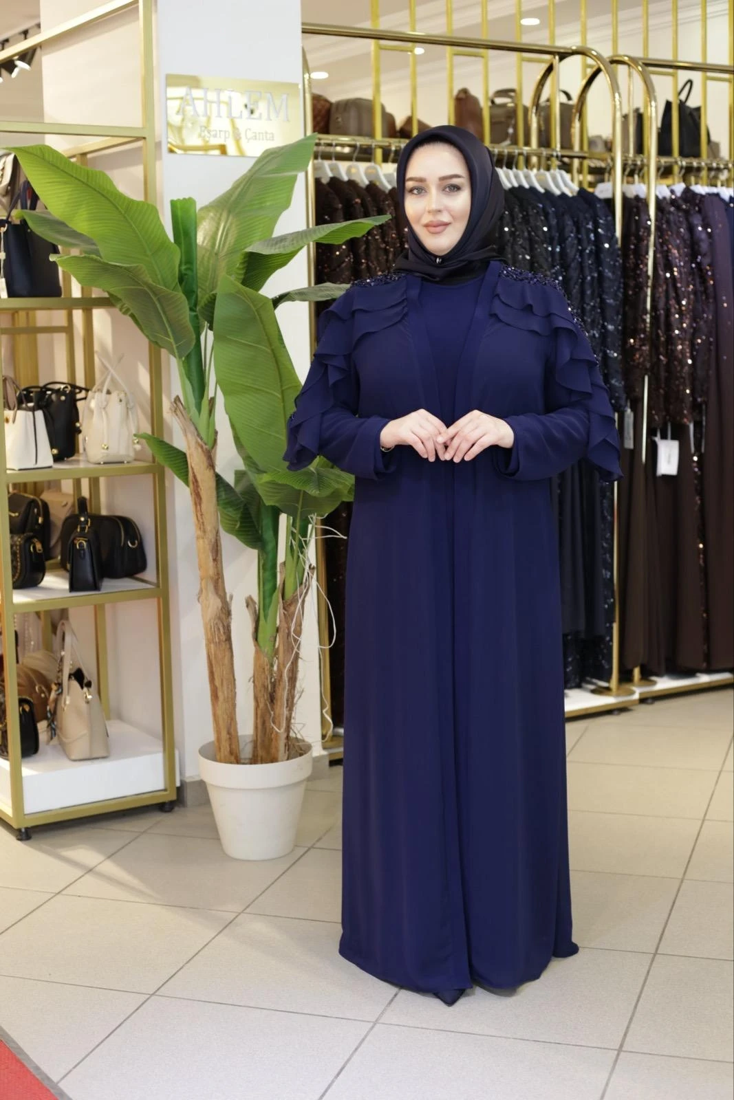 PAYET GARNİLİ ABAYA 2661 KOD