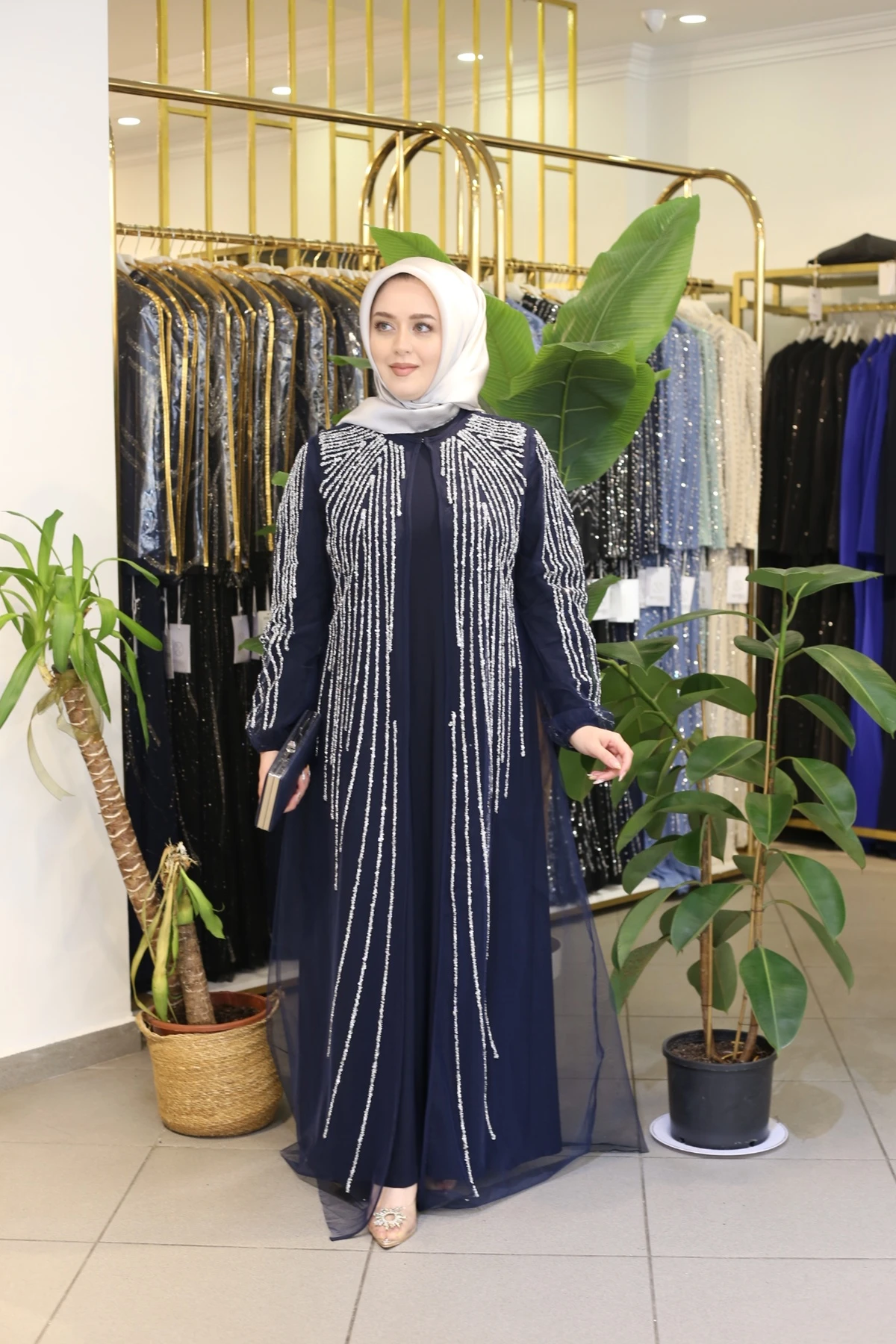 TAŞLI ABAYA TAKIM 5008 KOD